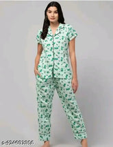 Cotton night suit set, comfortable and high-quality pyjamas for women and girls, printed design, Made in India